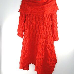 Plus Size 2x Red Seven Karat Long Sleeve Off Shoulder XLCollar  Party Dress